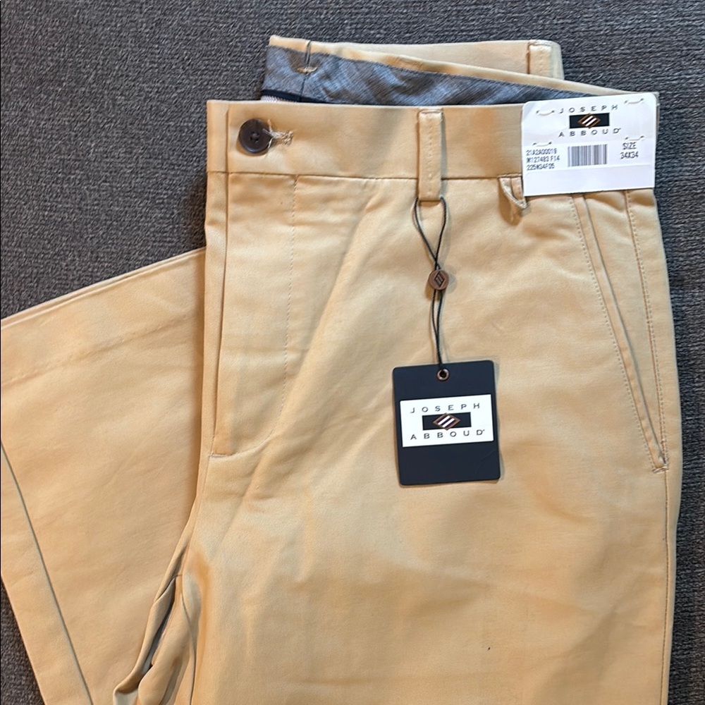 Joseph Abboud Tan Chino Pants Classic Style